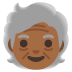 🧓🏾 older person: medium-dark skin tone display on Google